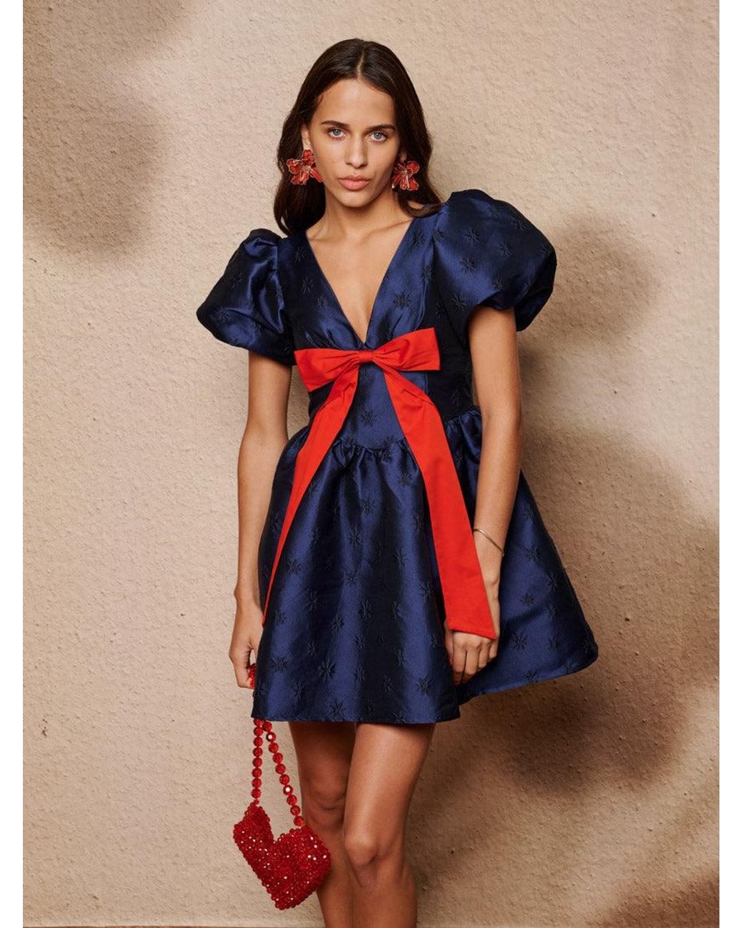 Sister Jane Memories Bow Mini Dress in Blue | Lyst