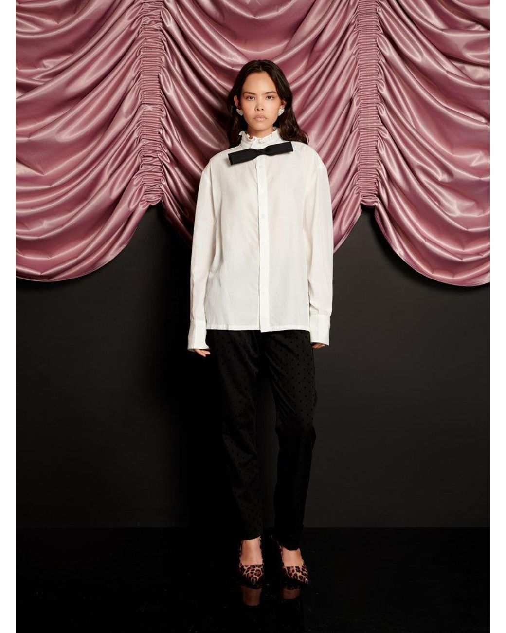 Sister Jane Black Frankie Polka Dot Tailored Trousers