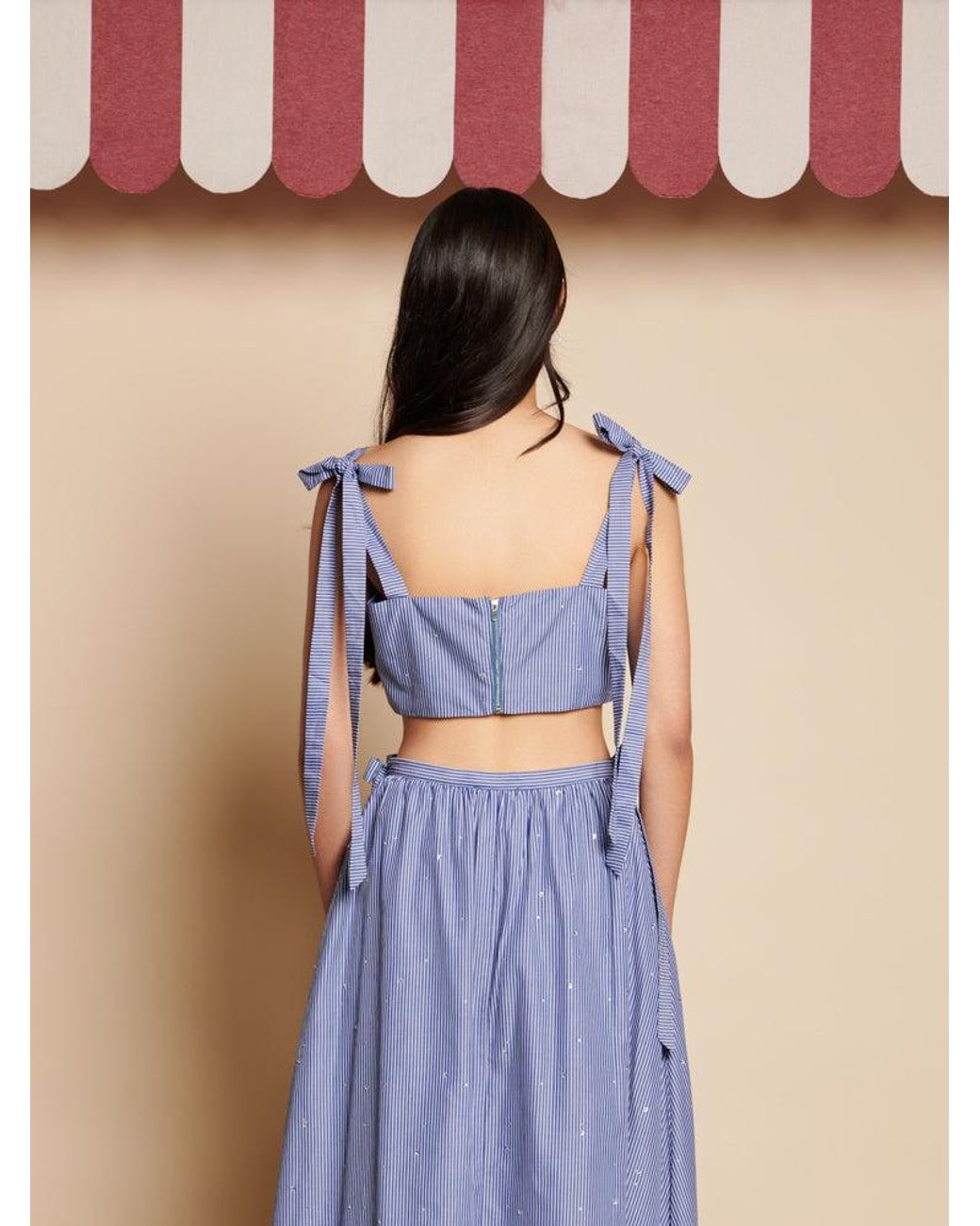 Sister Jane Blue Ivy Stripe Crop Top
