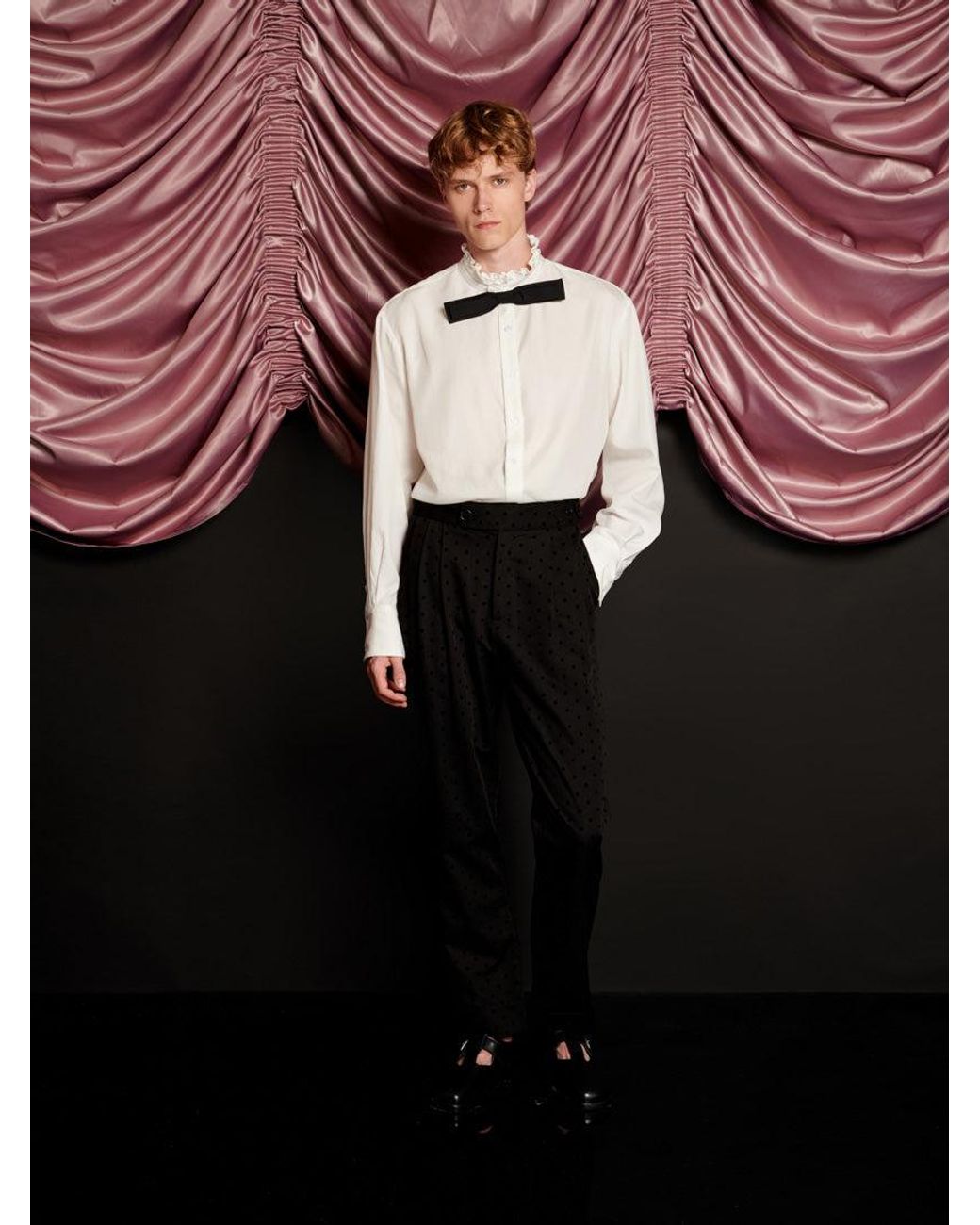 Sister Jane Black Frankie Polka Dot Tailored Trousers