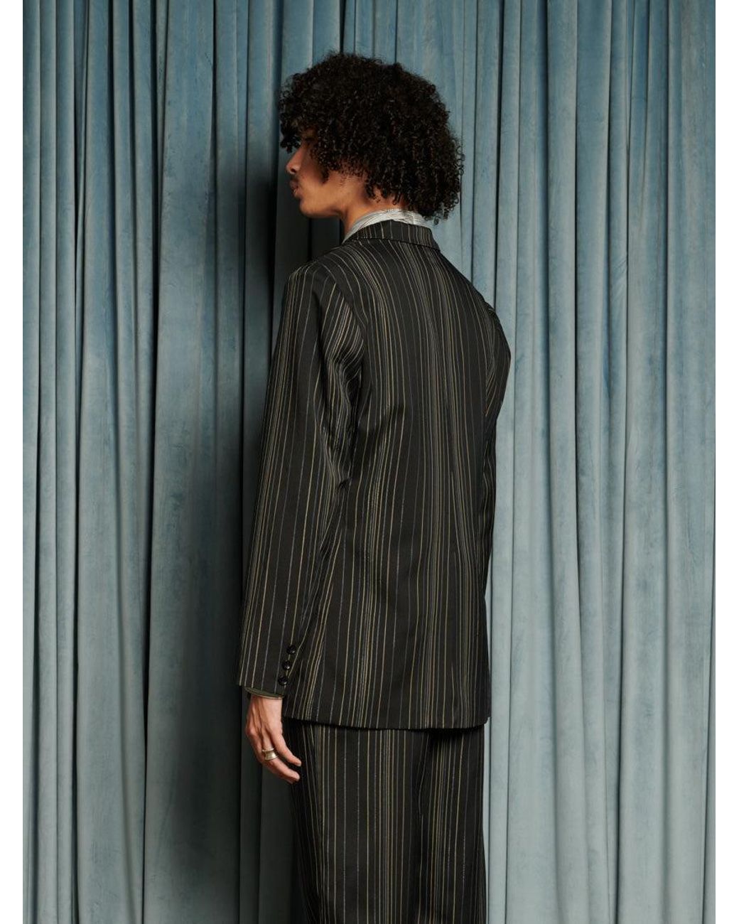 Sister Jane Gray Richie Stripe Single Breasted Blazer