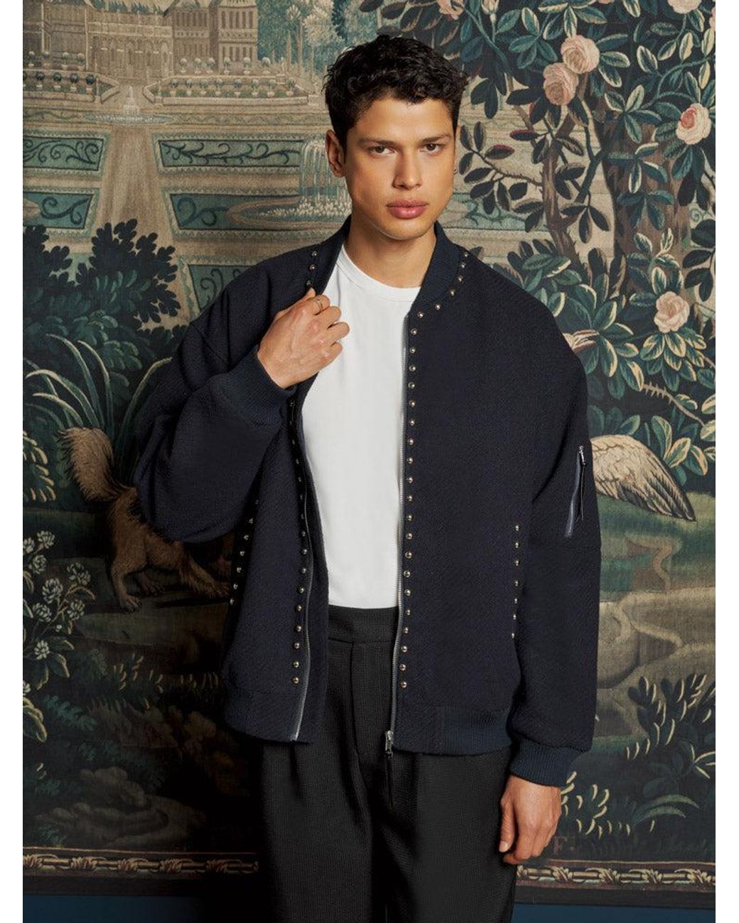 Sister Jane Gray Milo Studded Bomber Jacket