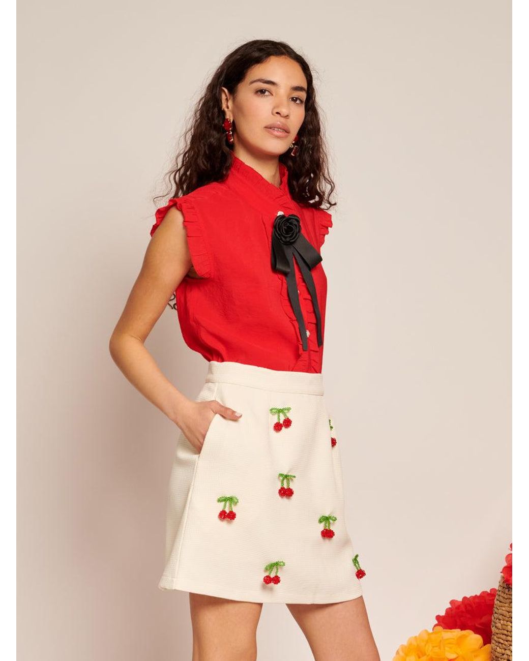 Sister Jane Red Passion Sleeveless Blouse