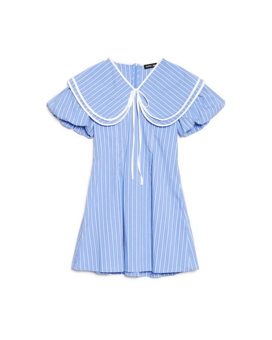 Sister Jane Blue Tulip Stripe Mini Dress
