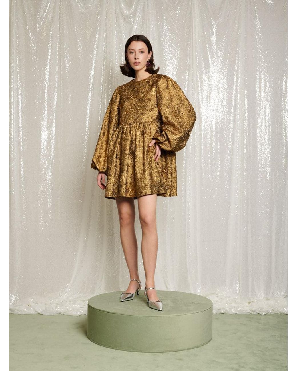 Sister Jane Natural Dream Masquerade Jacquard Mini Dress
