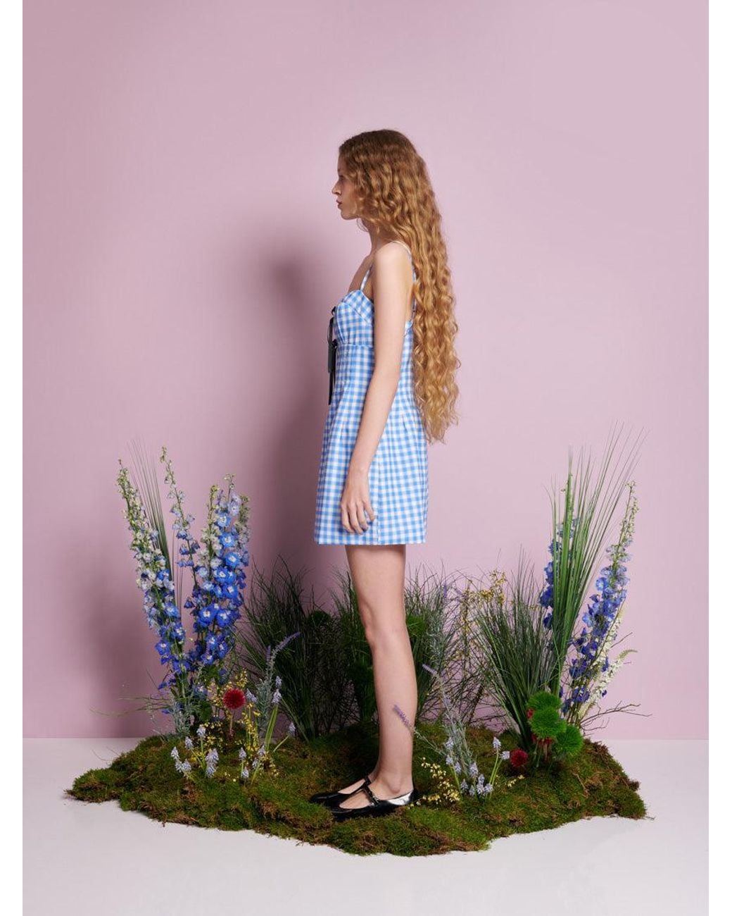 Sister Jane Purple Lavender Gingham Mini Dress