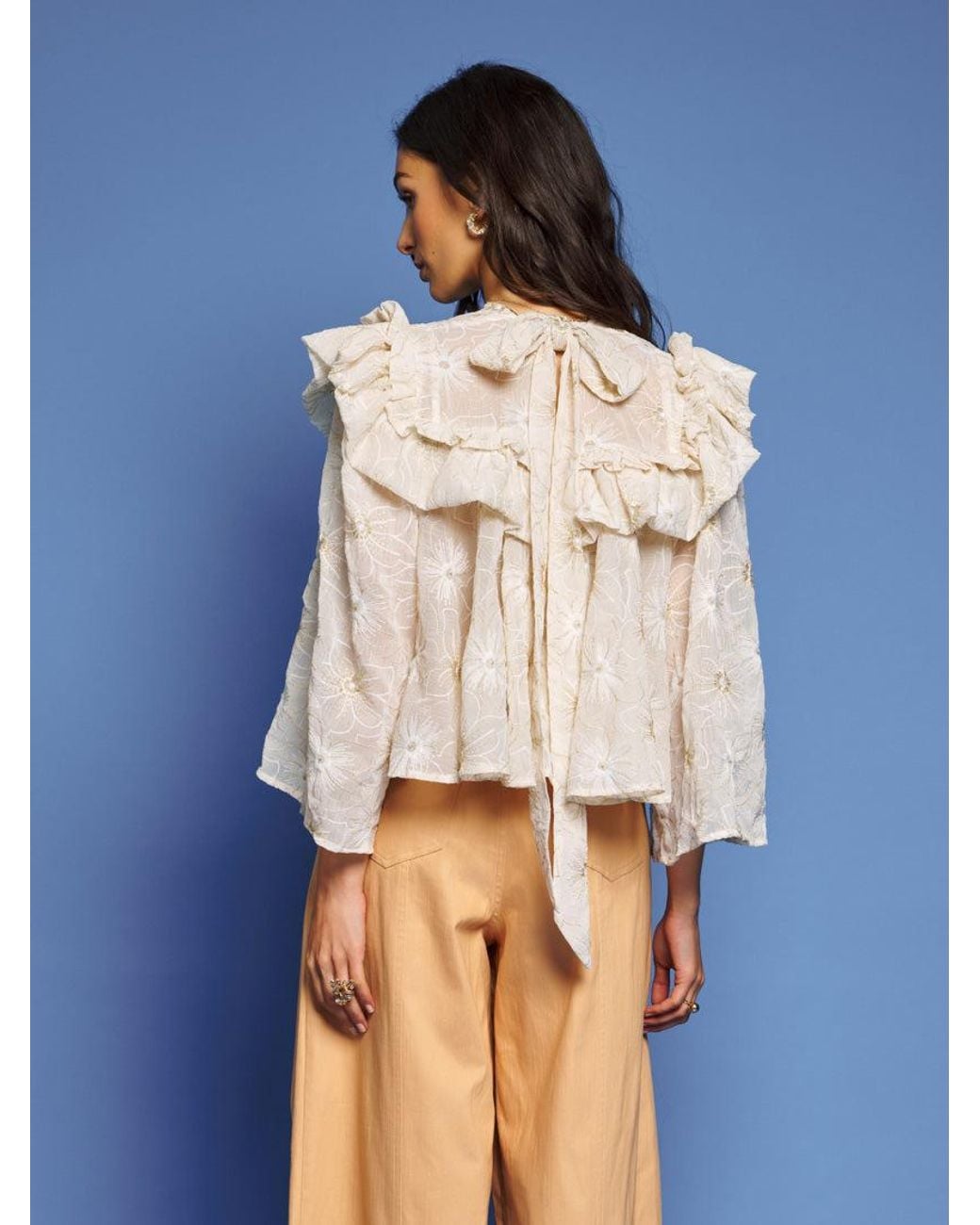 Sister Jane Blue Dream Faye Embroidered Blouse