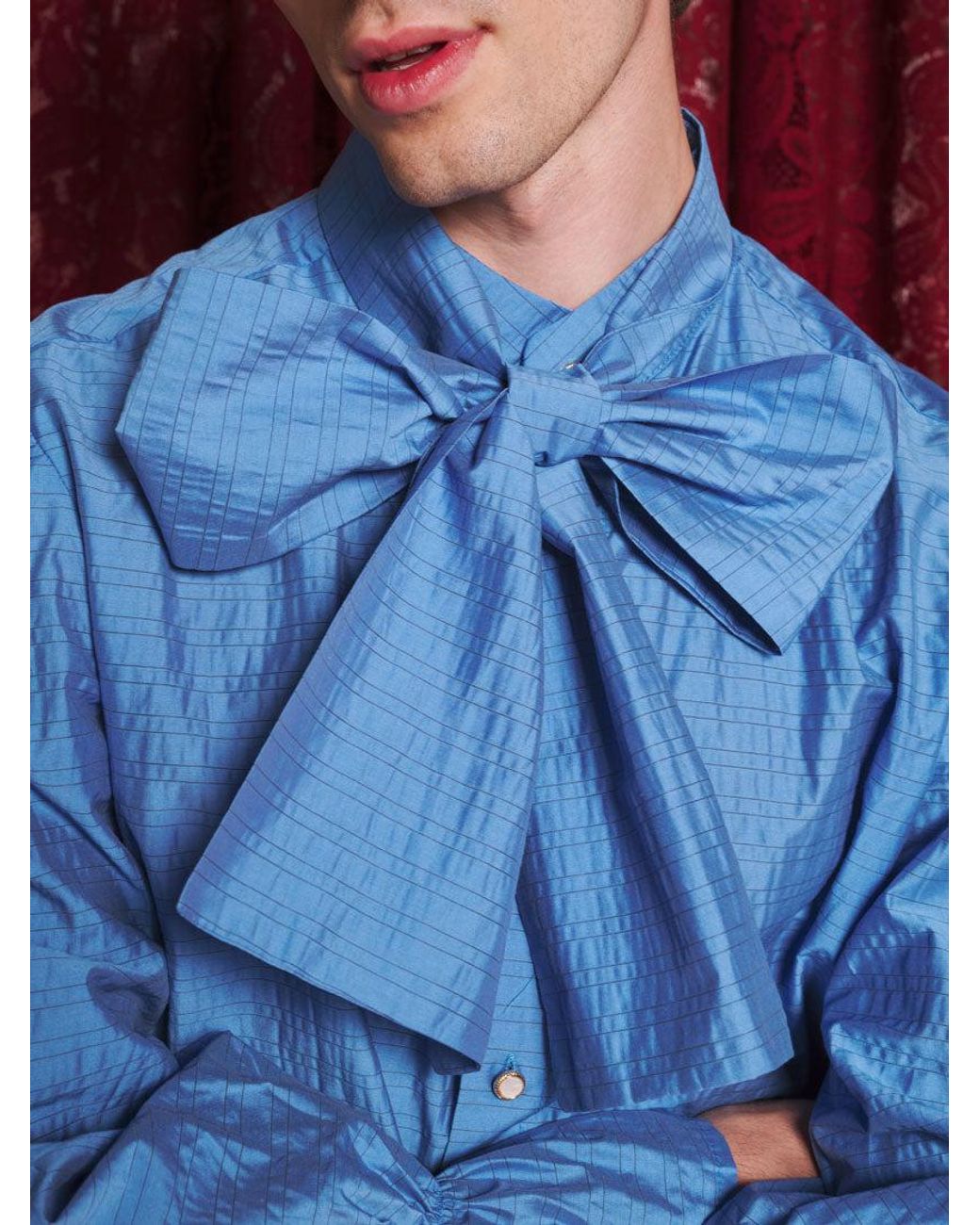 Sister Jane Red Eos Stripe Bow Blouse
