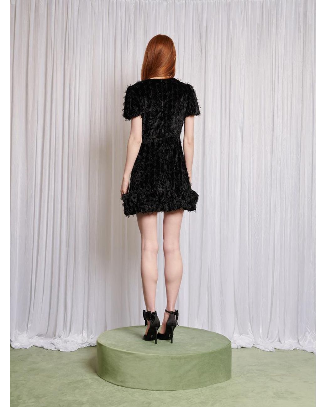 Sister Jane Black Amour Velour Mini Dress