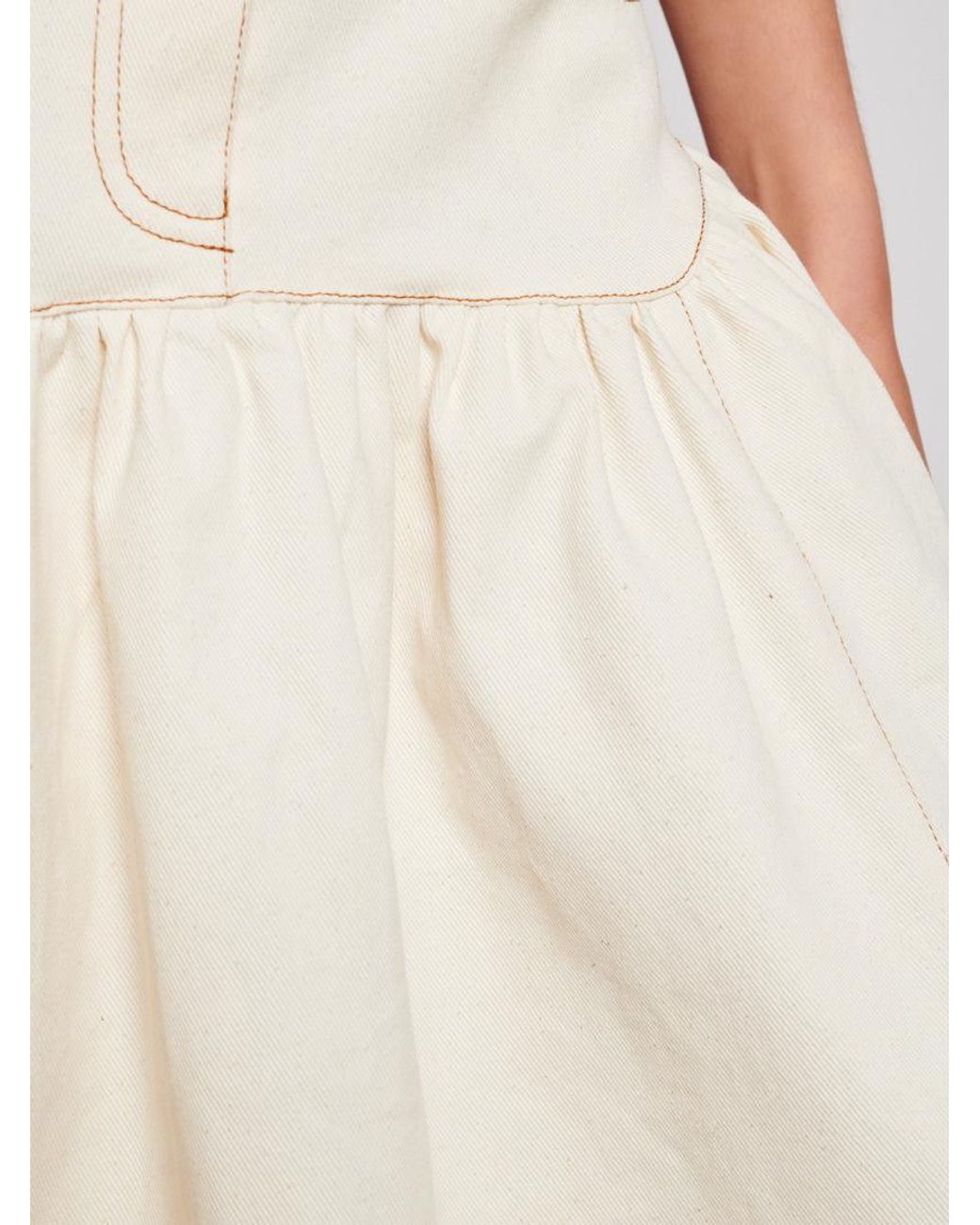 Sister Jane White Ghospell Quincey Drill Midi Skirt