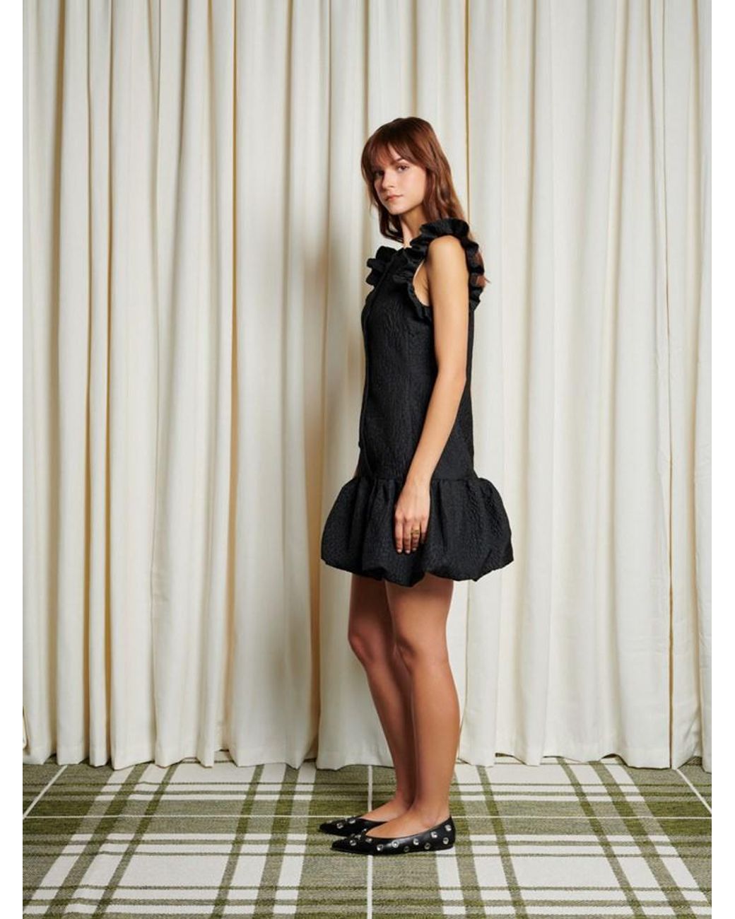 Sister Jane Black Ghospell Blair Jacquard Mini Dress