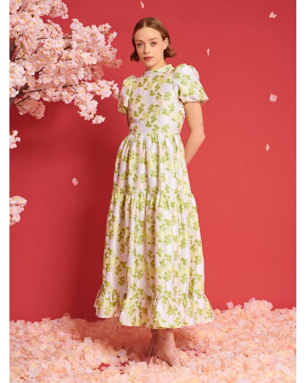Sister Jane Red Dream Picnic Jacquard Maxi Dress
