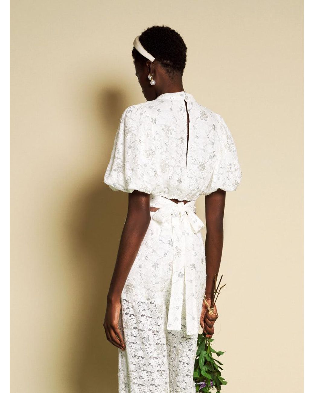 Sister Jane Natural Dream Jardin Sequin Lace Top