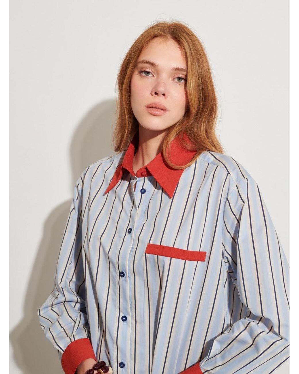 Sister Jane White Ghospell Delta Stripe Shirt