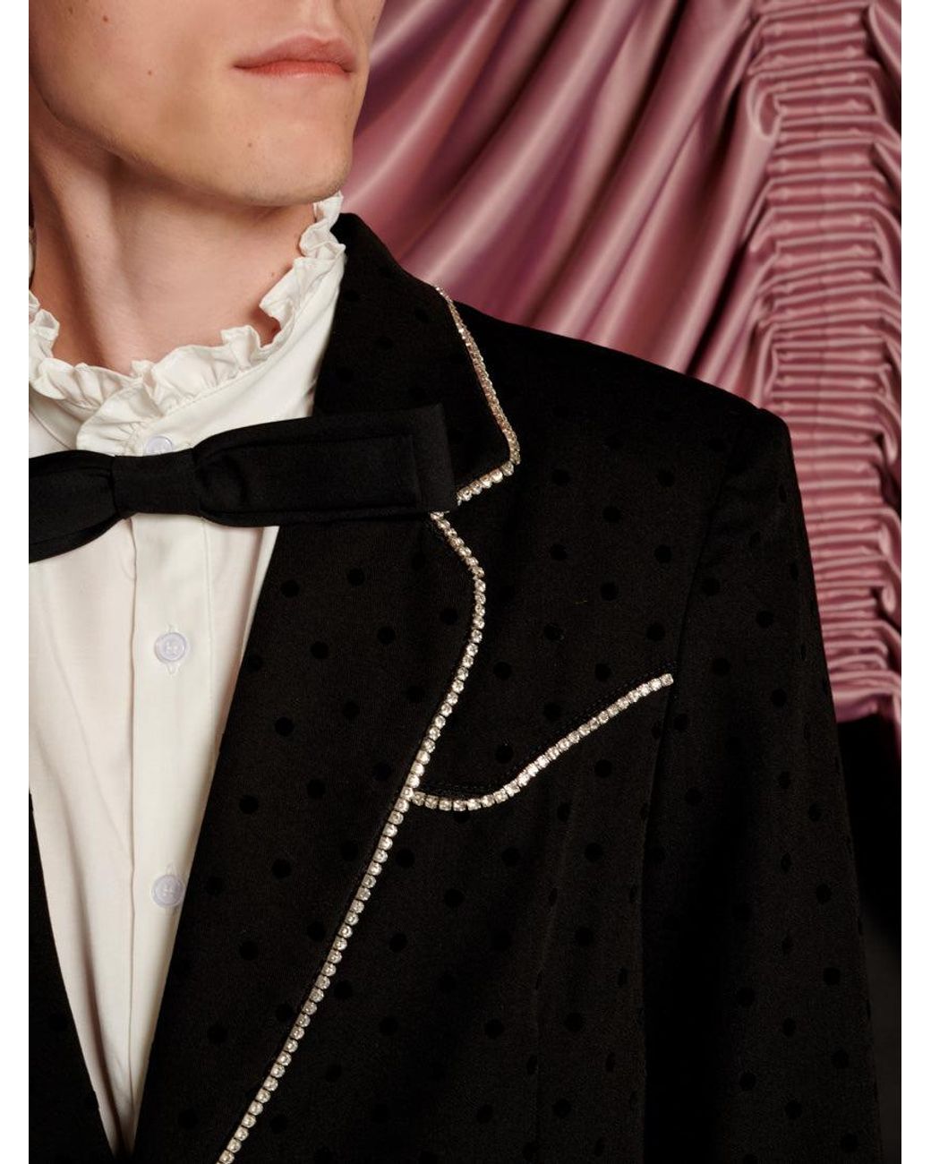 Sister Jane Black Frankie Polka Dot Single Breasted Blazer