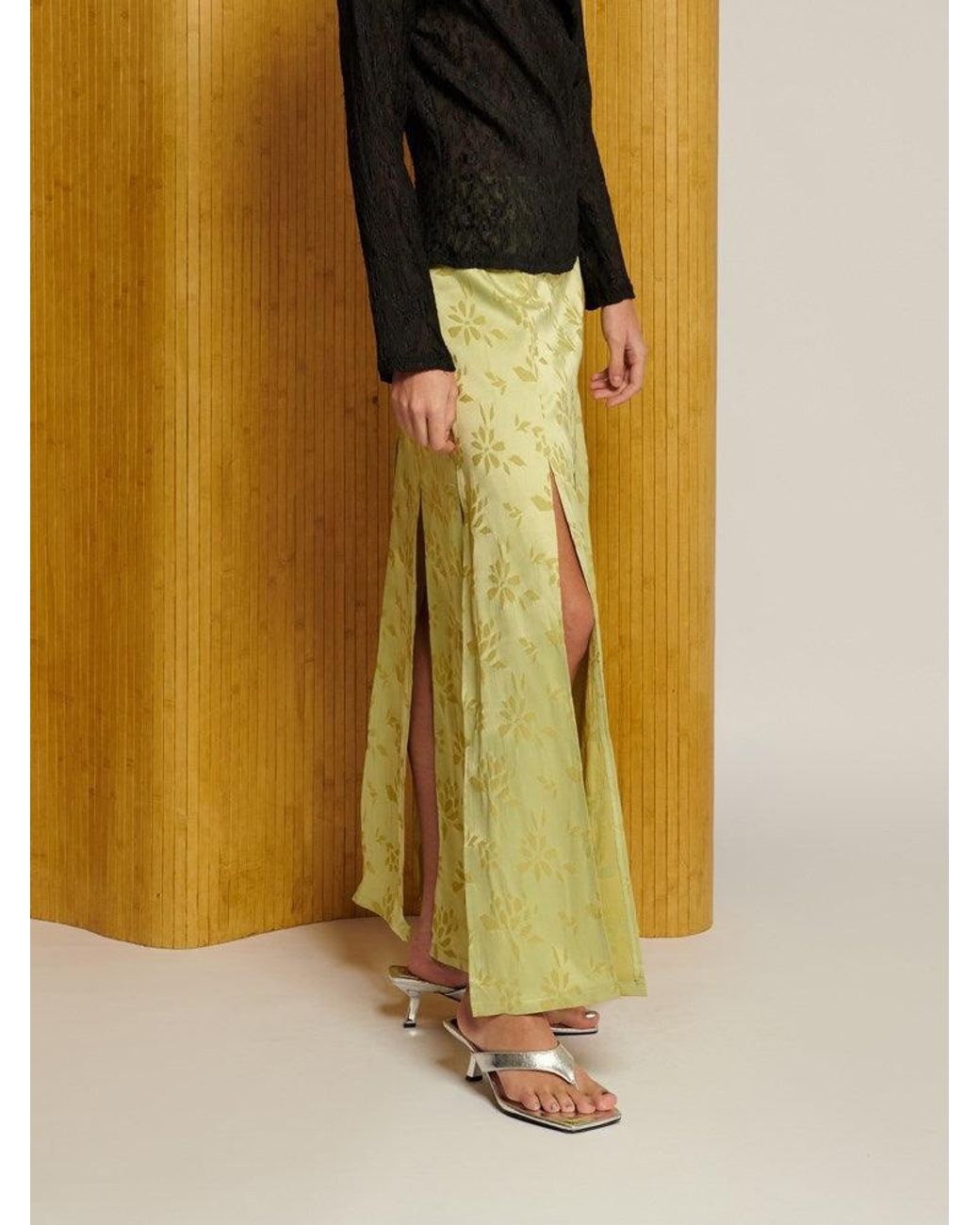 Sister Jane Yellow Ghospell Kennedy Midi Skirt
