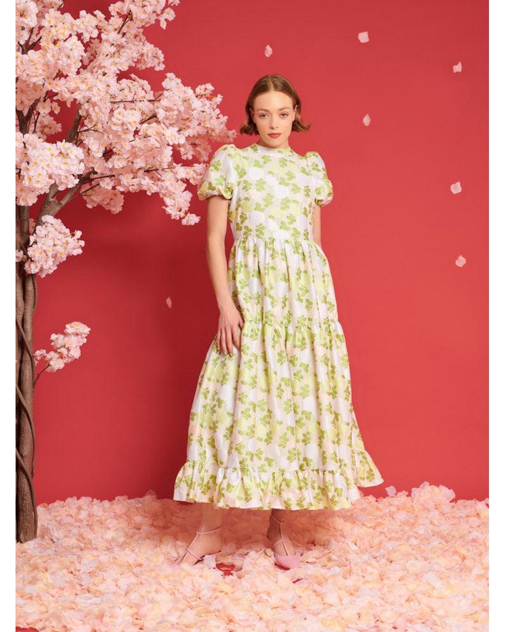 Sister Jane Red Dream Picnic Jacquard Maxi Dress