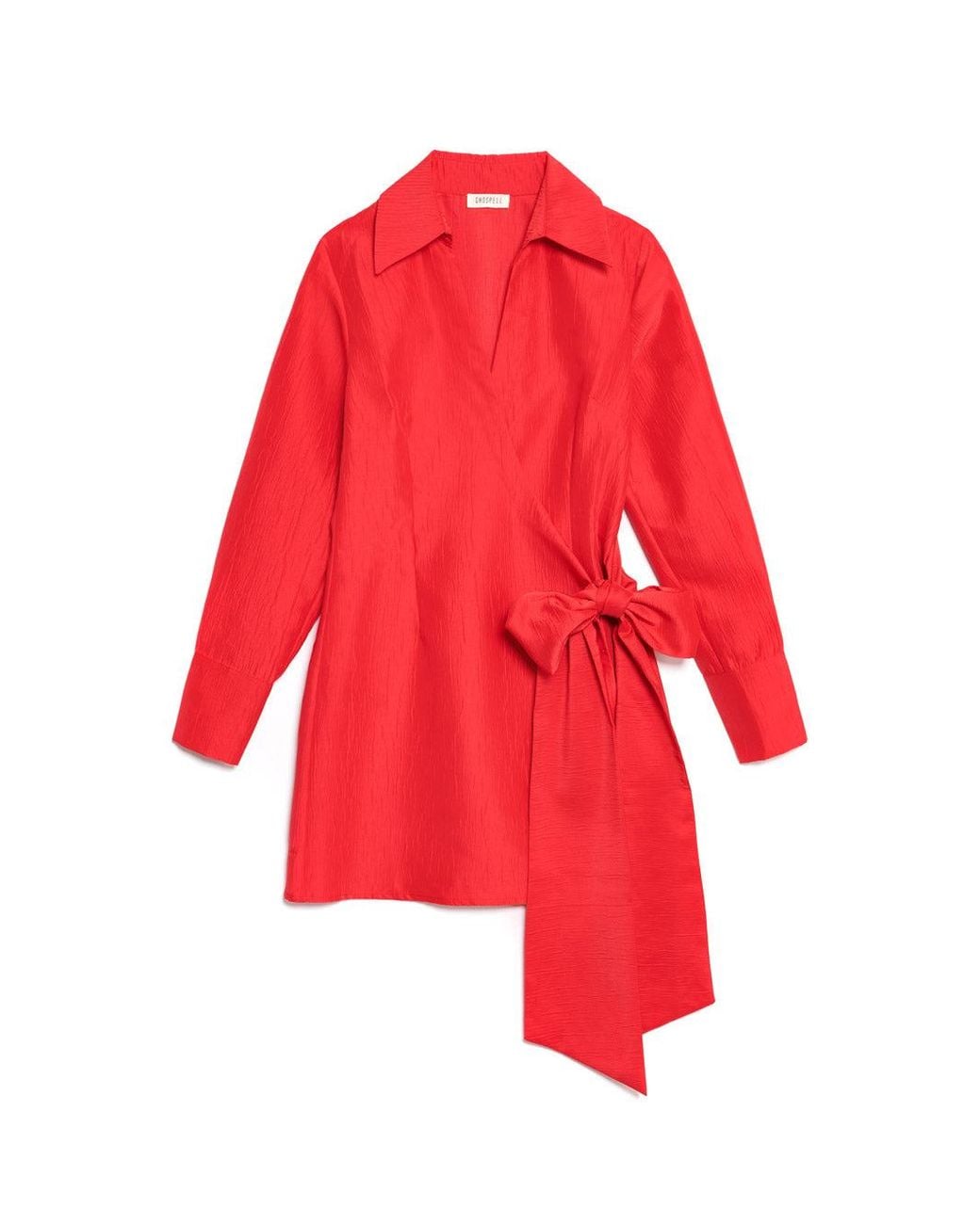 Sister Jane Red Ghospell Otillie Taffeta Mini Dress