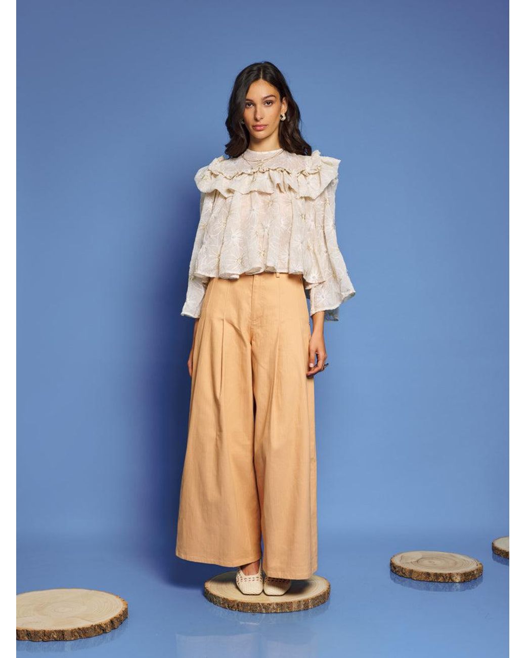 Sister Jane Blue Dream Faye Embroidered Blouse