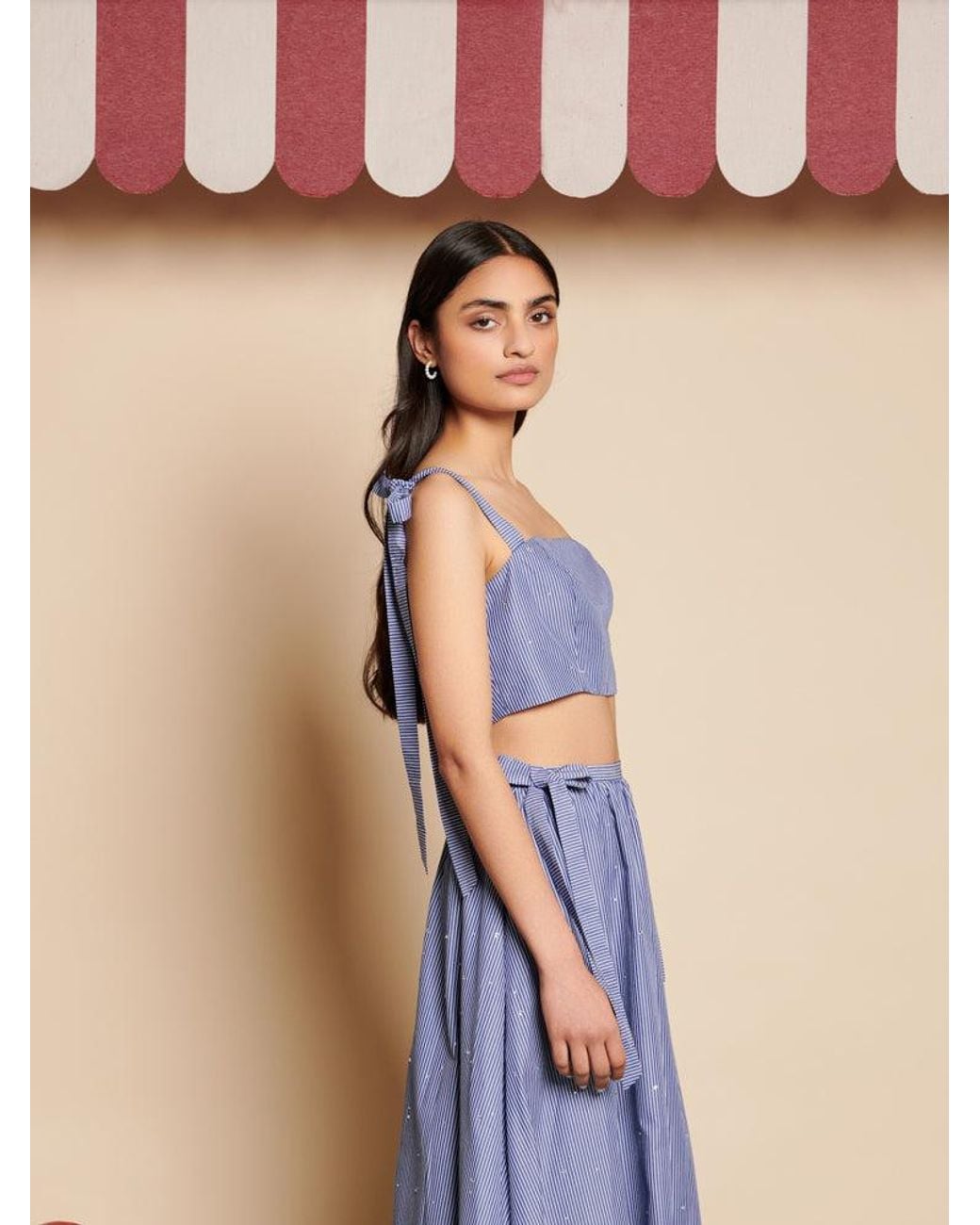 Sister Jane Blue Ivy Stripe Crop Top