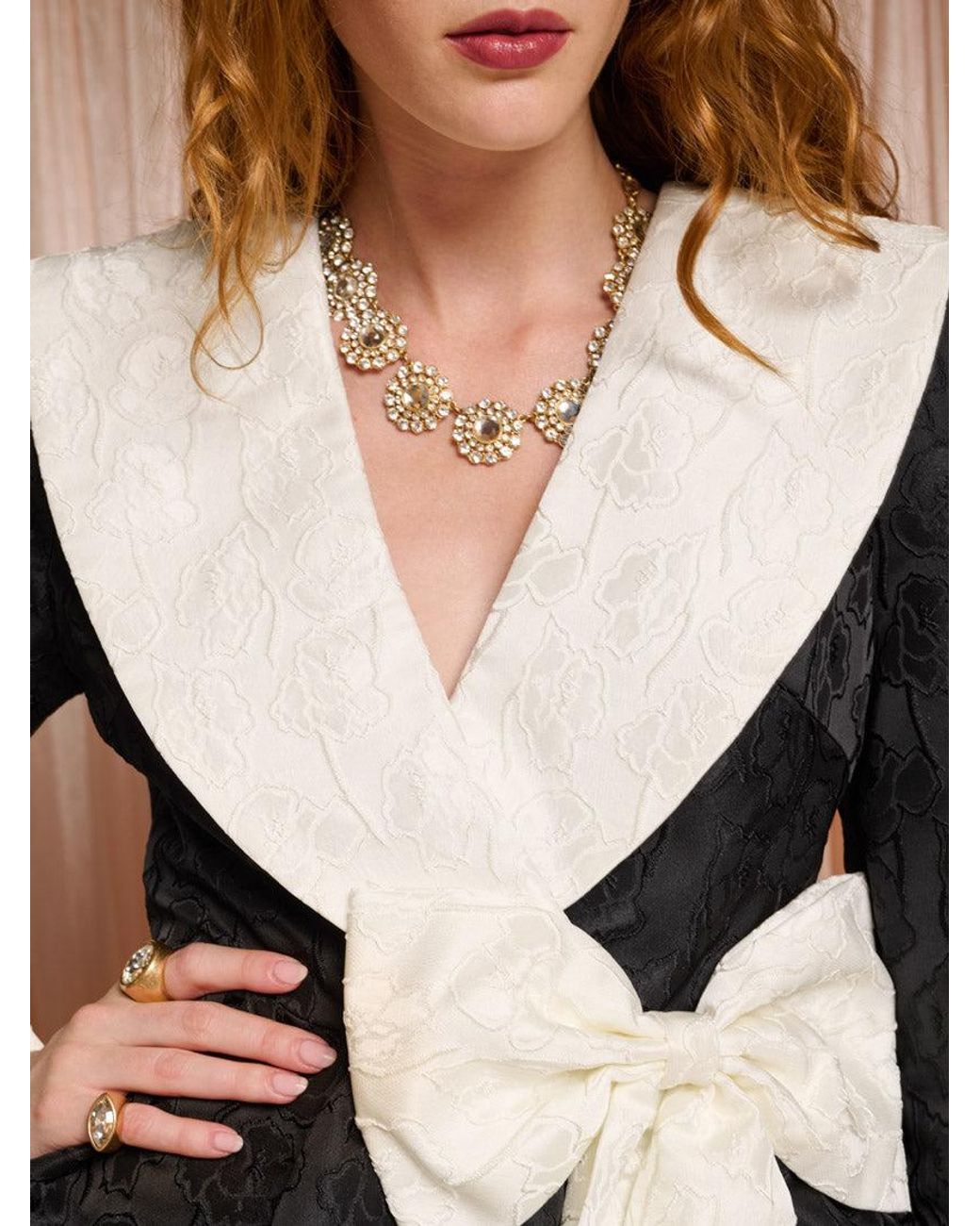 Sister Jane Blue Dream Marble Jacquard Wrap Top