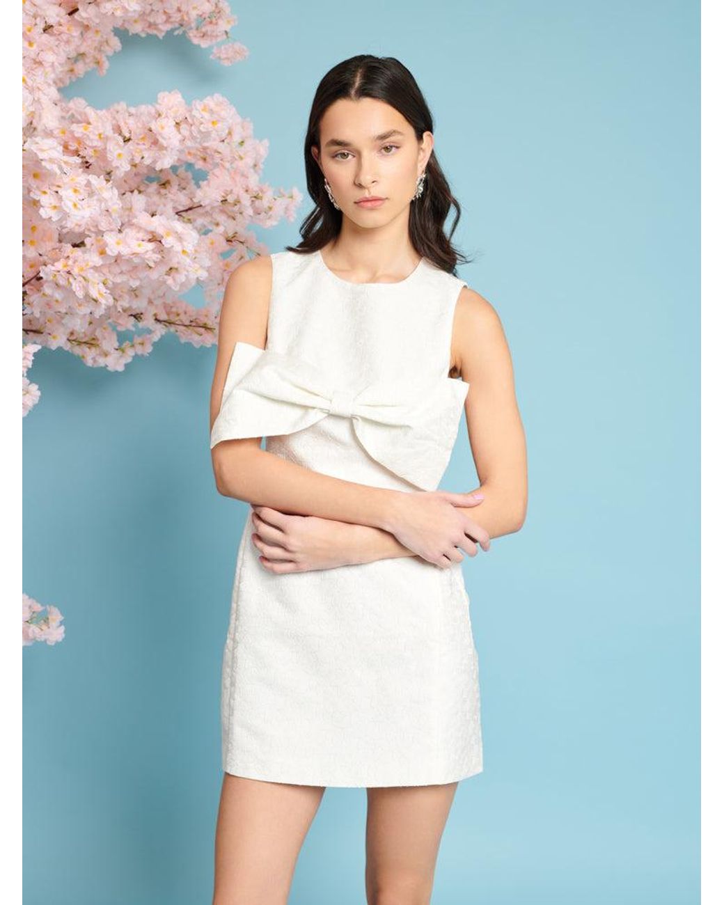 Sister Jane Blue Heartlines Jacquard Bow Dress