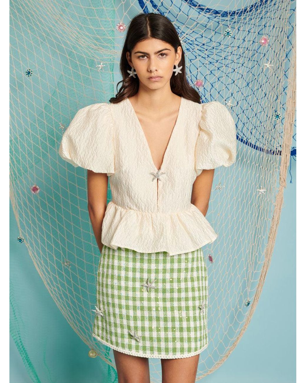 Sister Jane Green Dream Reef Jacquard Top