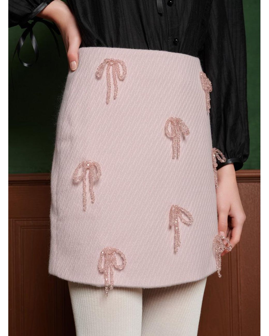 Sister Jane Pink Alpine Bow Mini Skirt
