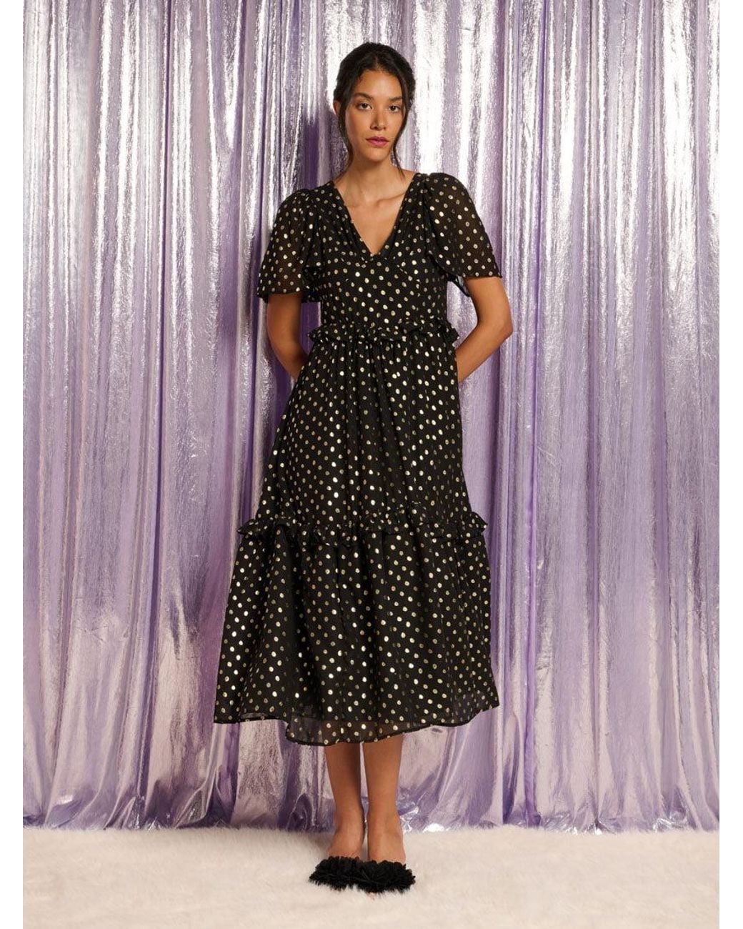 Sister Jane Purple Joan Spot Midi Dress