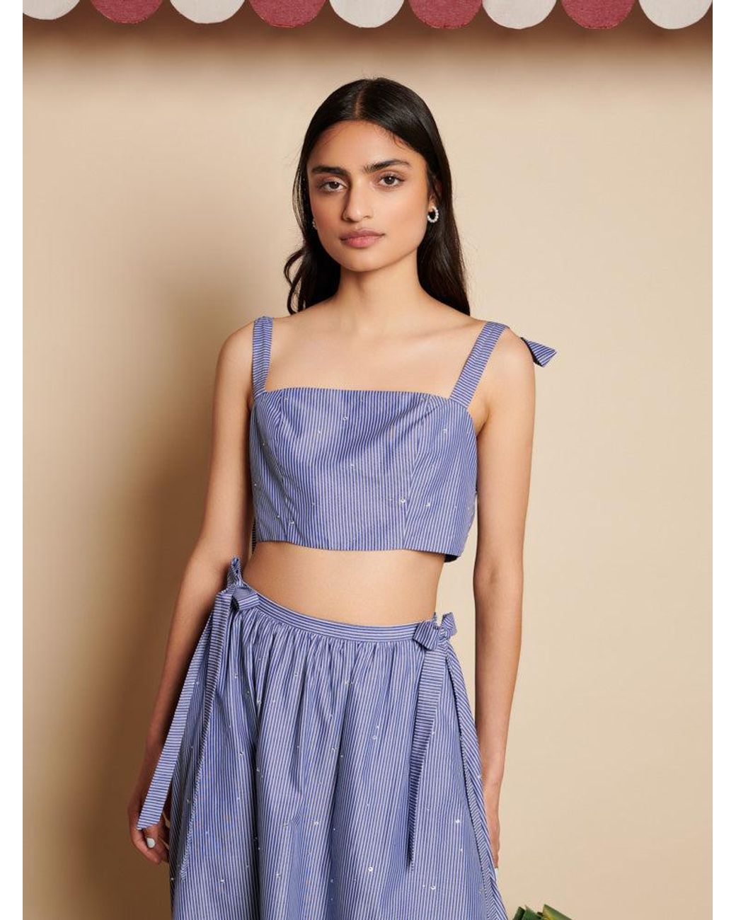 Sister Jane Blue Ivy Stripe Crop Top