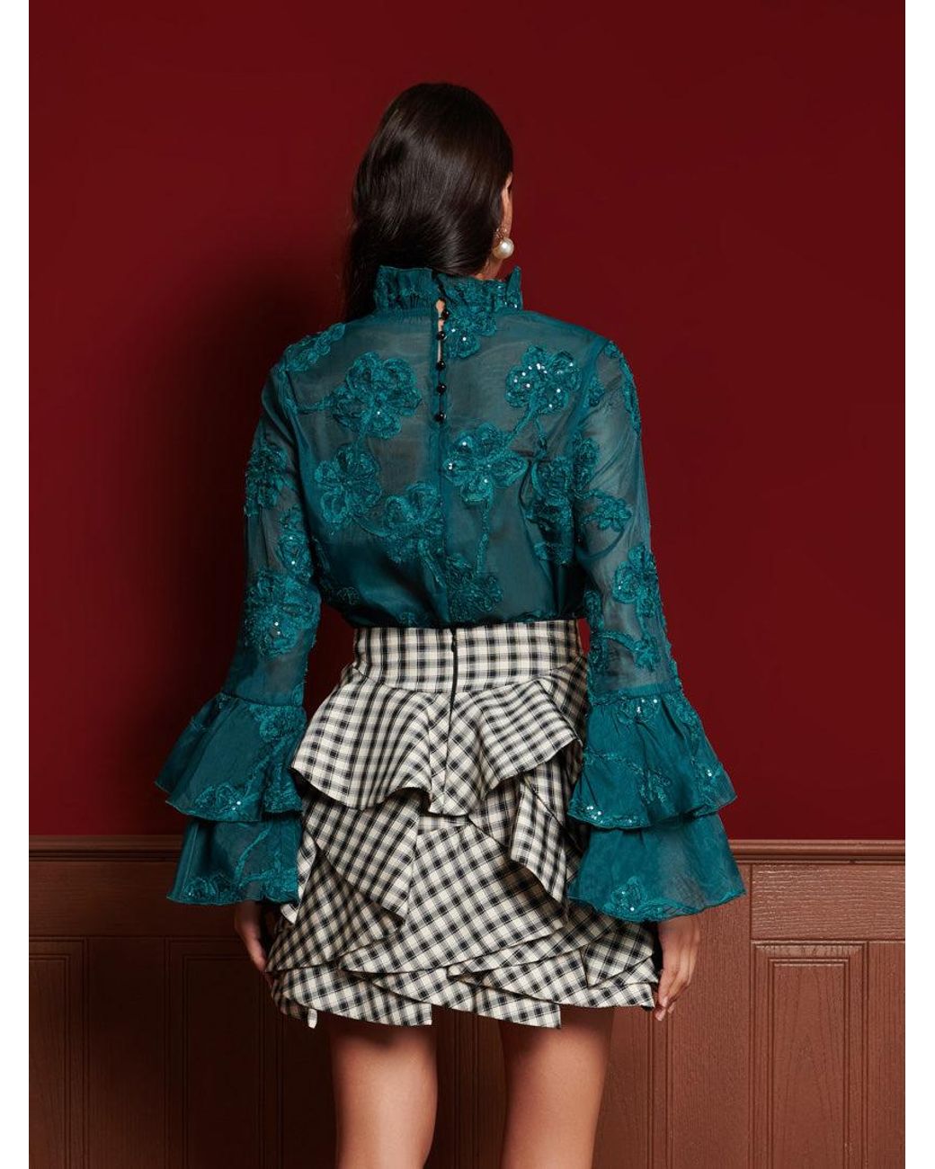 Sister Jane Red Dream Bessie Floral Top