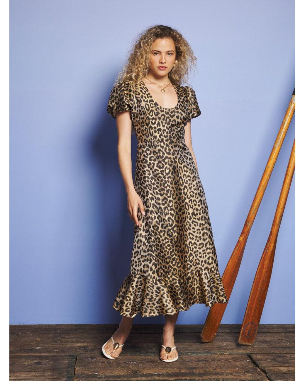 Sister Jane Blue Brooke Jacquard Midi Dress
