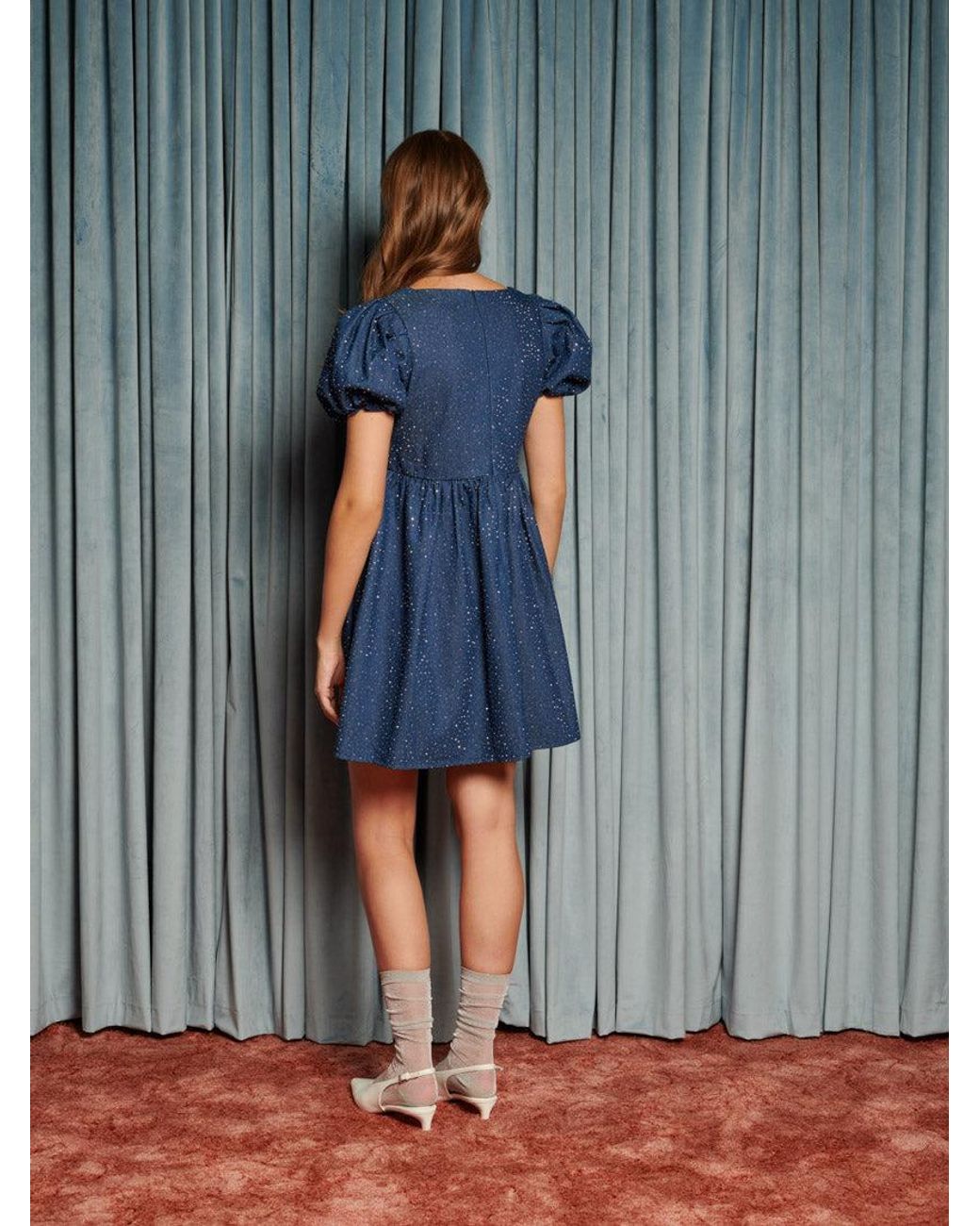 Sister Jane Daze Embellished Denim Mini Dress in Blue | Lyst