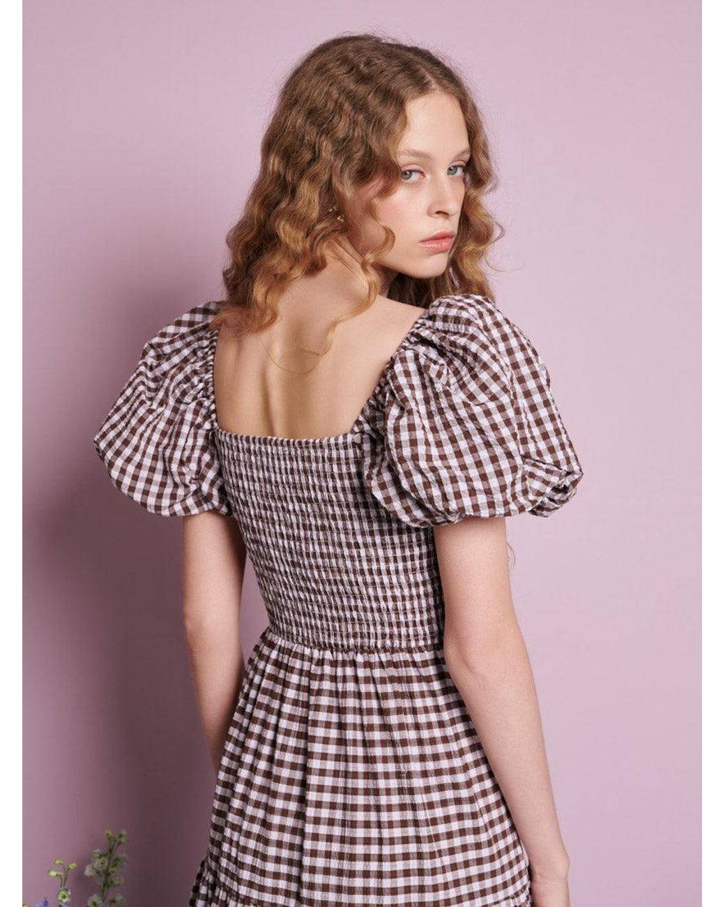 Sister Jane Pink Pollen Gingham Midi Dress