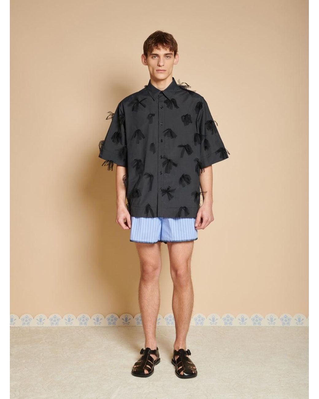 Sister Jane Blue Isak Stripe Shorts
