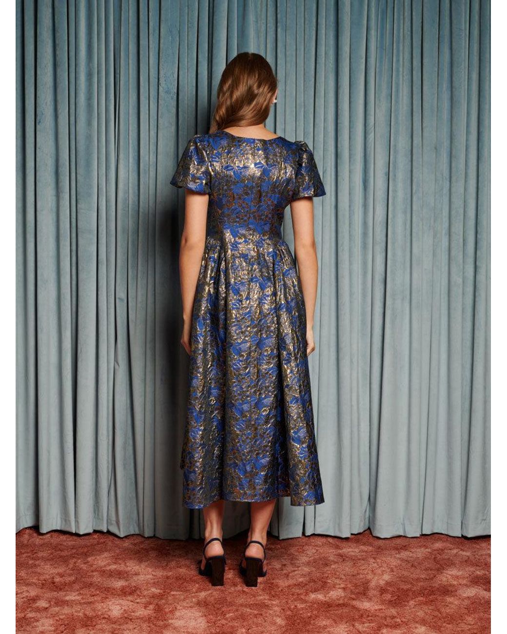 Sister Jane Gray Matinee Jacquard Midi Dress