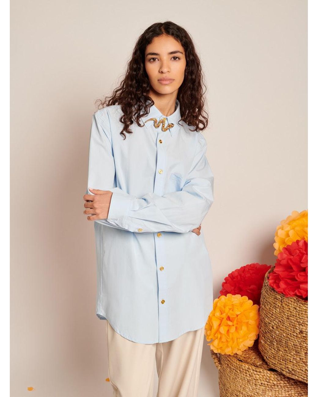 Sister Jane Blue Serpentine Penny Shirt
