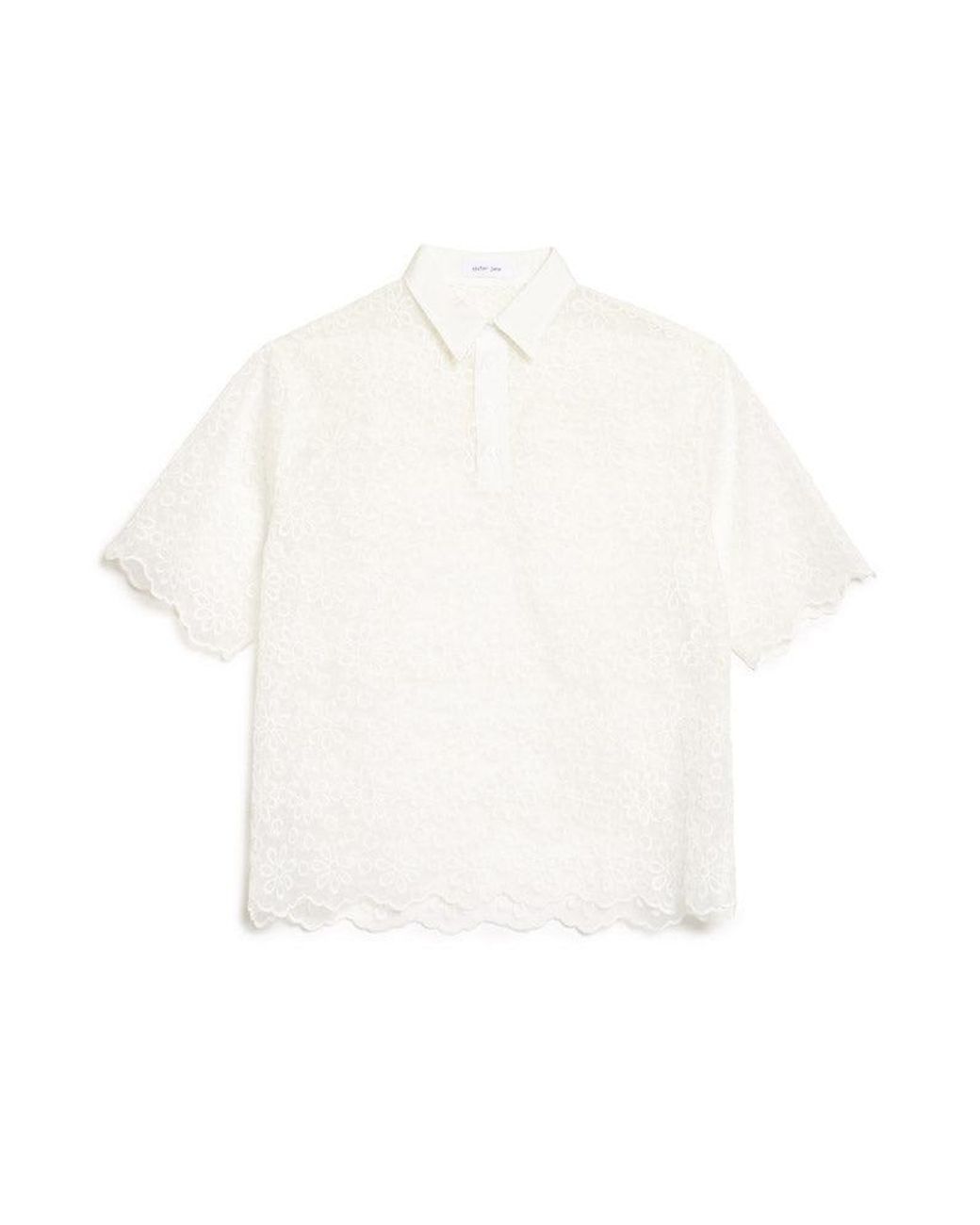 Sister Jane Blue Walter Embroidered Polo Top