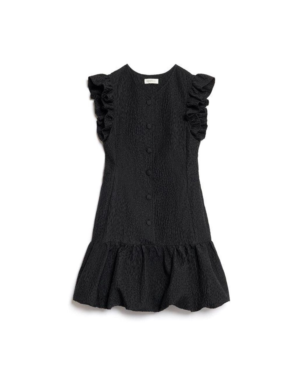 Sister Jane Black Ghospell Blair Jacquard Mini Dress