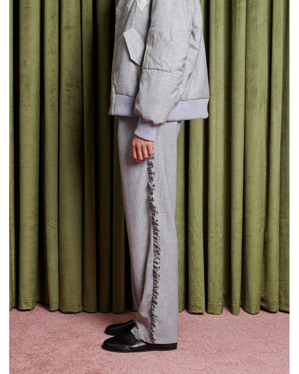 Sister Jane Green Heron Ruffle Trousers