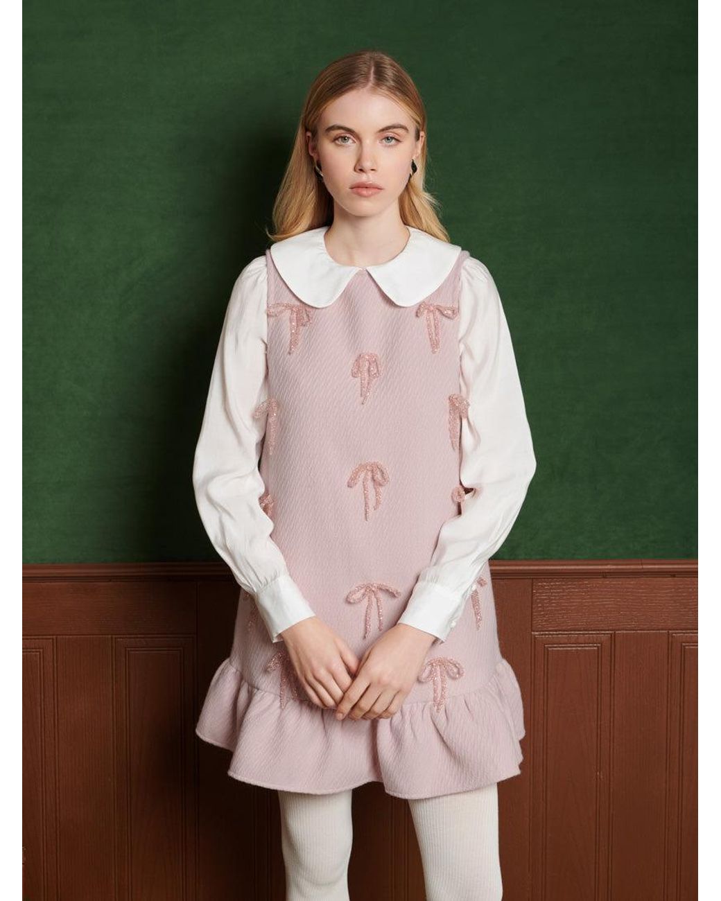 Sister Jane Green Alpine Bow Mini Dress