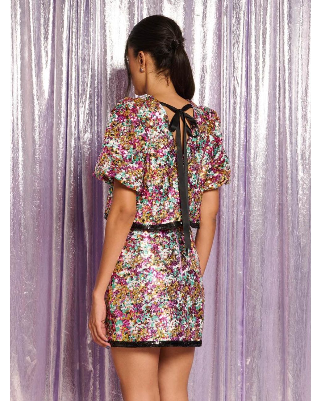 Sister Jane Purple Samantha Sequin Top