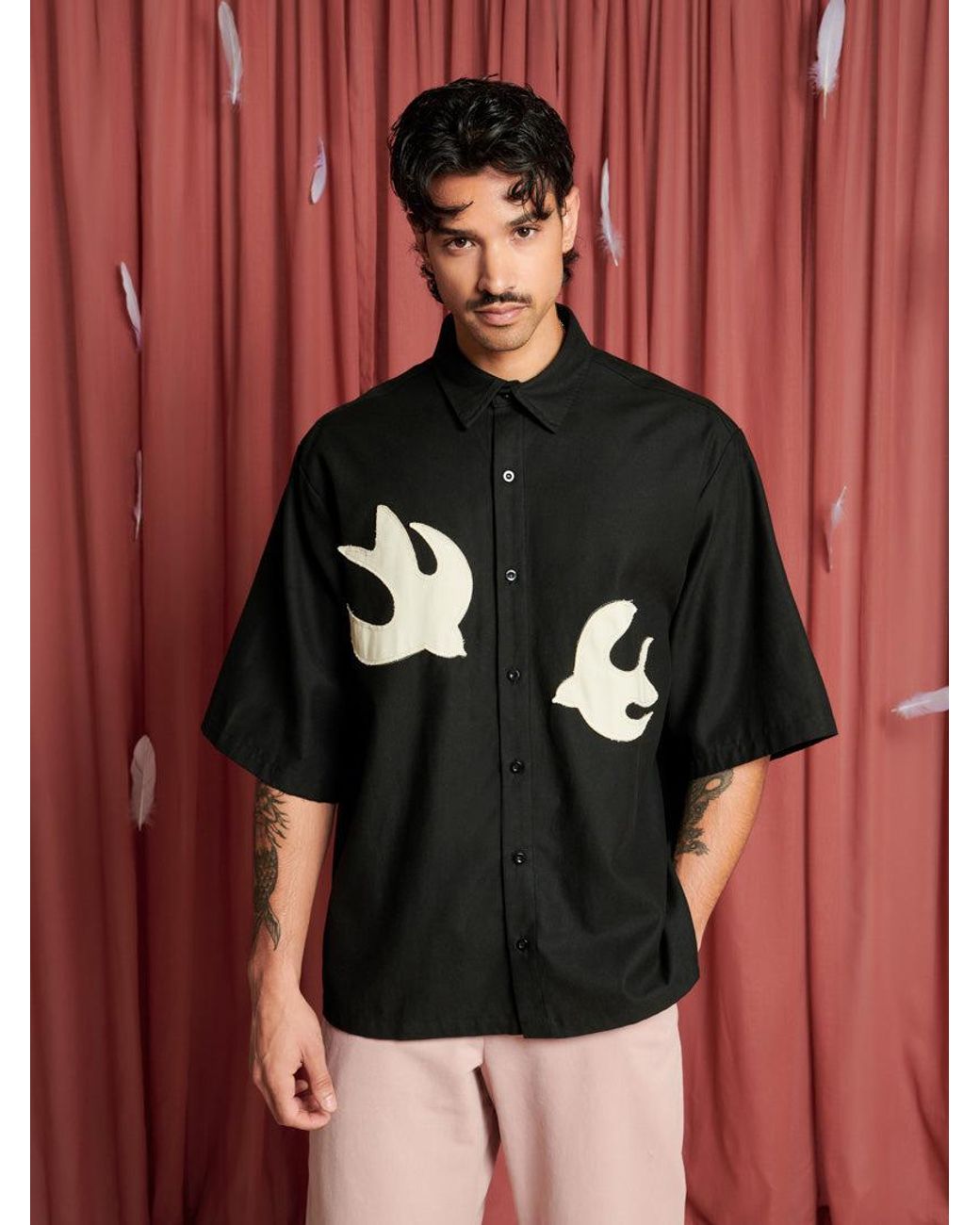 Sister Jane Red Cameron Bird Shirt