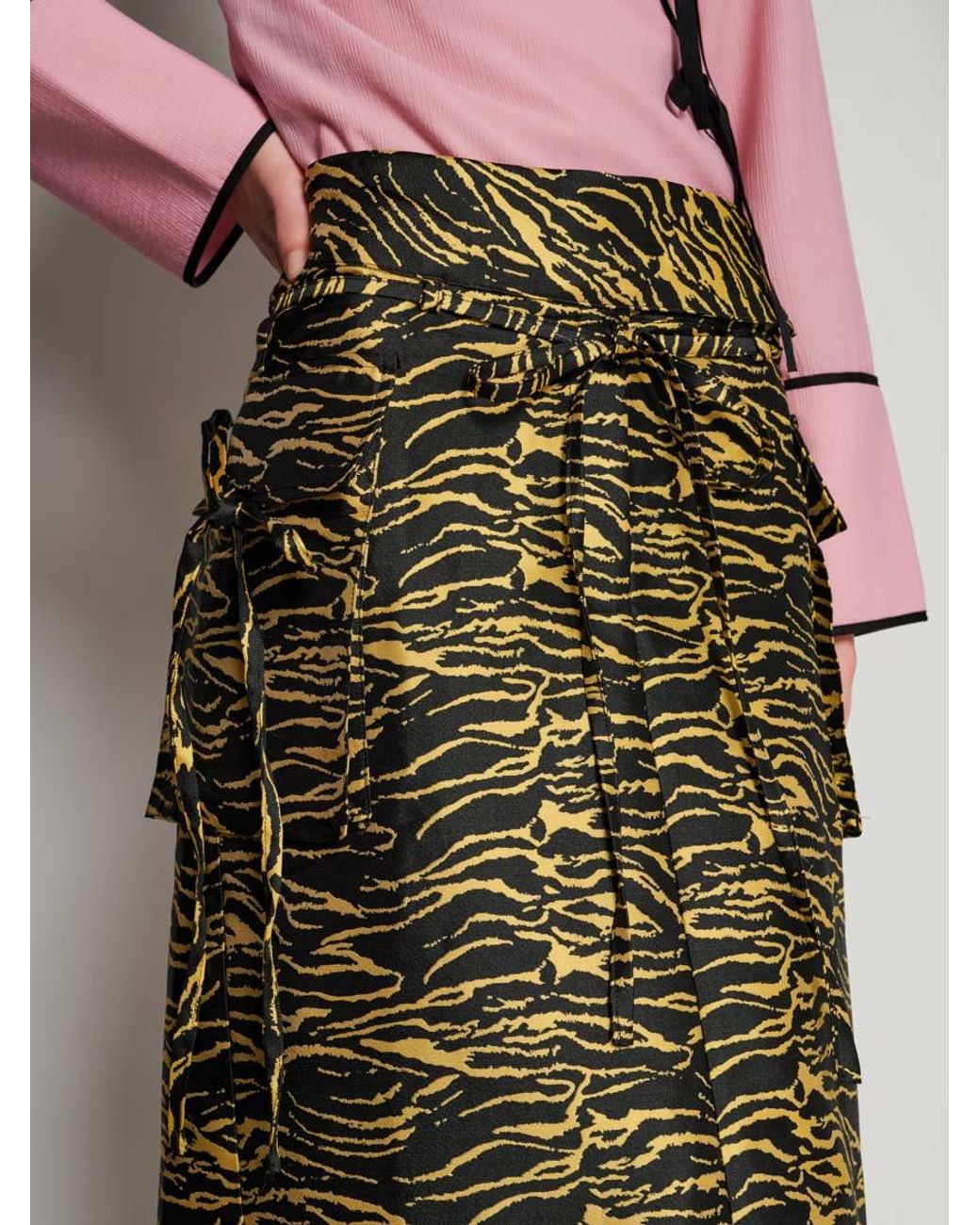 Sister Jane Green Ghospell Bonnie Zebra Midi Skirt