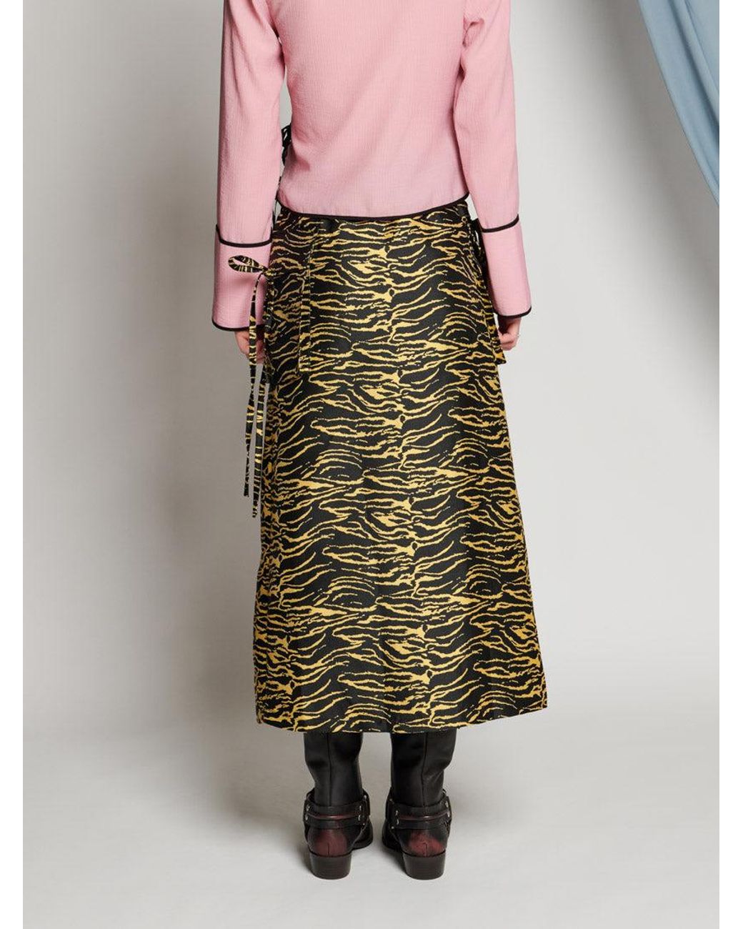 Sister Jane Green Ghospell Bonnie Zebra Midi Skirt