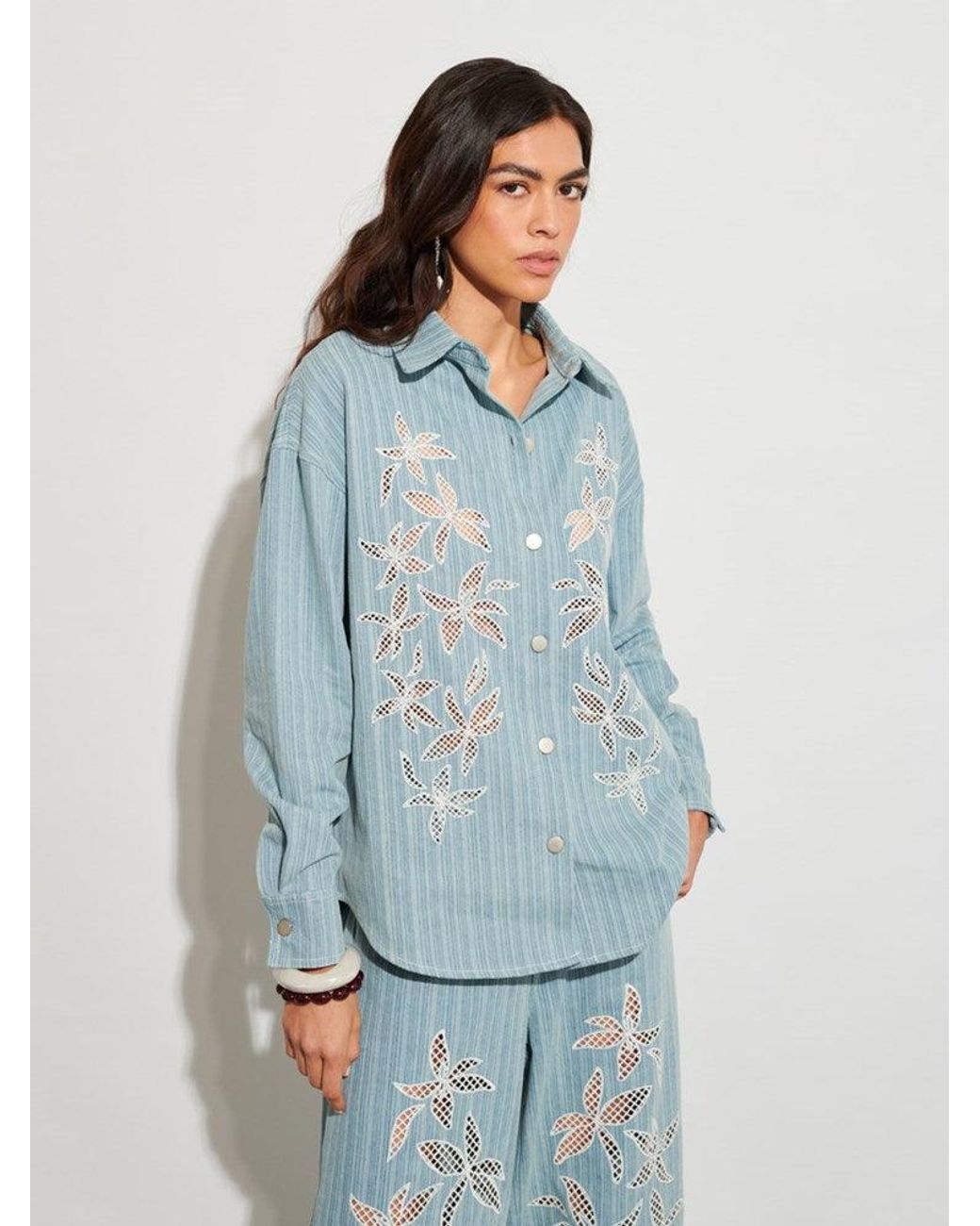 Sister Jane Blue Ghospell Rox Denim Shirt
