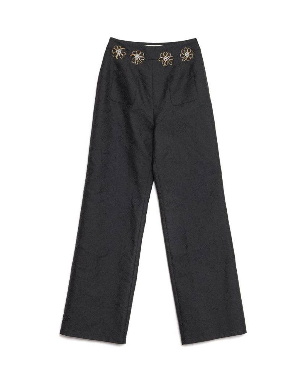 Sister Jane Black Dream Sol De Noche Beaded Trousers