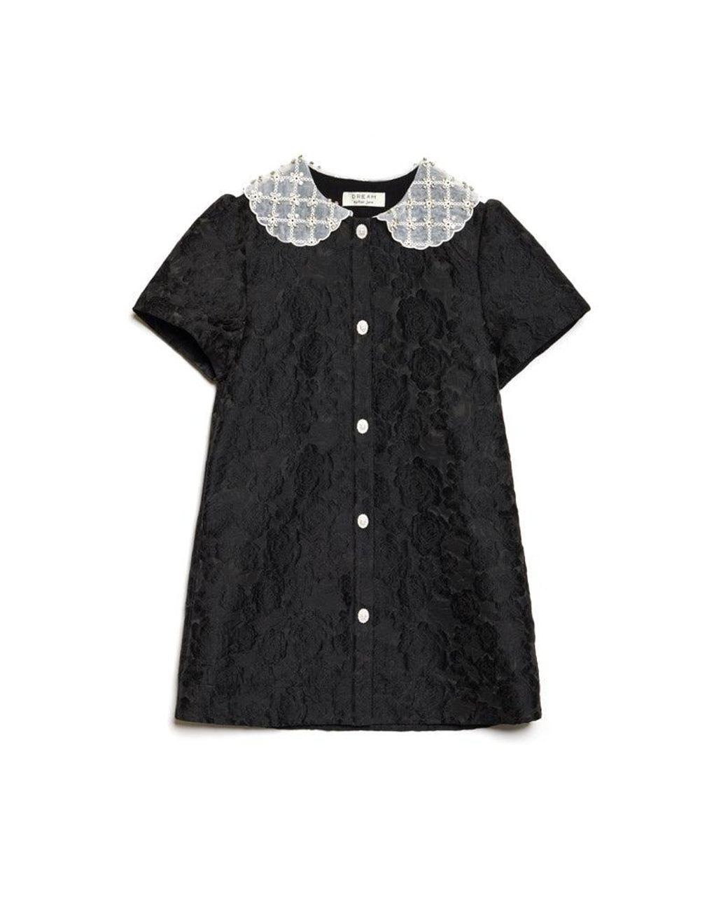 Sister Jane Black Dream Chandelier Jacquard Mini Dress