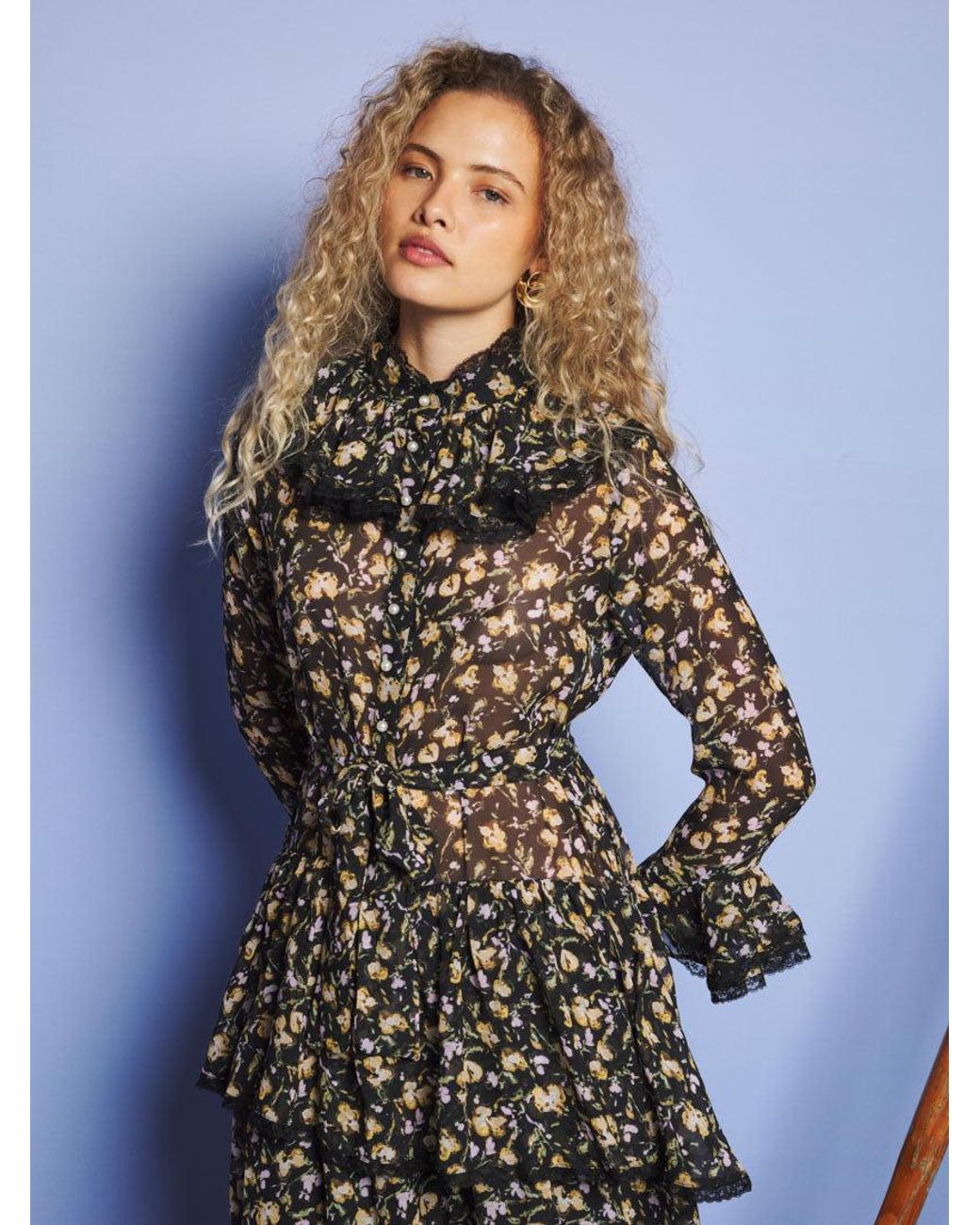 Sister Jane Blue Windswept Floral Maxi Dress