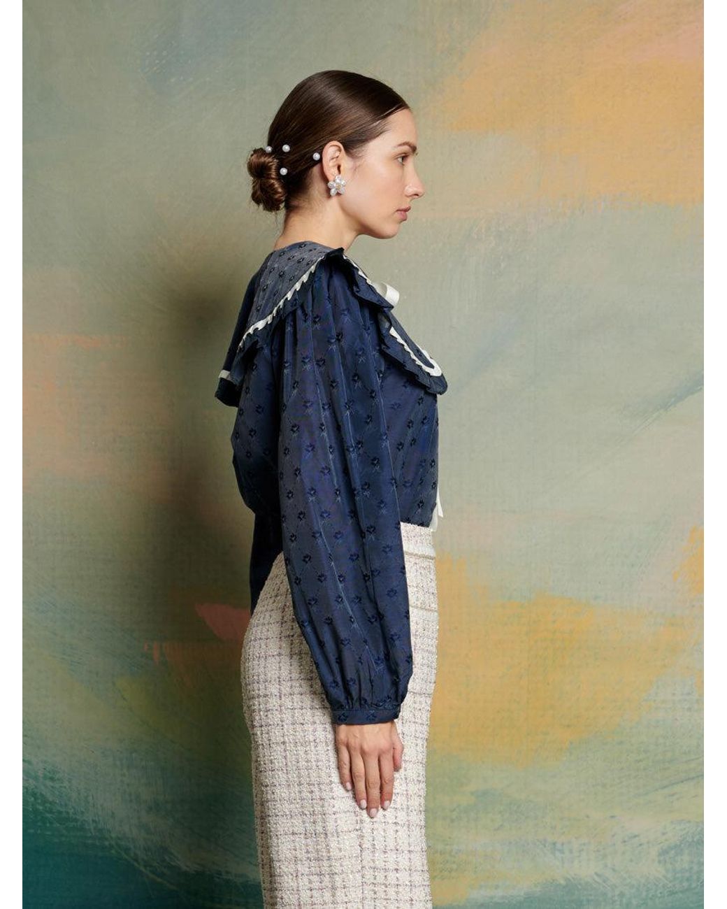 Sister Jane Blue Dream Grace Ruffle Blouse